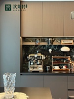 ARET Armoire à couverts de restaurant moderne en mélamine, armoire de buffet personnalisée, rangement pour vin, résistante à l'eau, écologique, élégante, noire