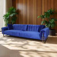 Canapé en velours italien de luxe, mobilier moderne pour salon de villa, ensemble de canapés haut de gamme avec rembourrage en éponge, design confortable