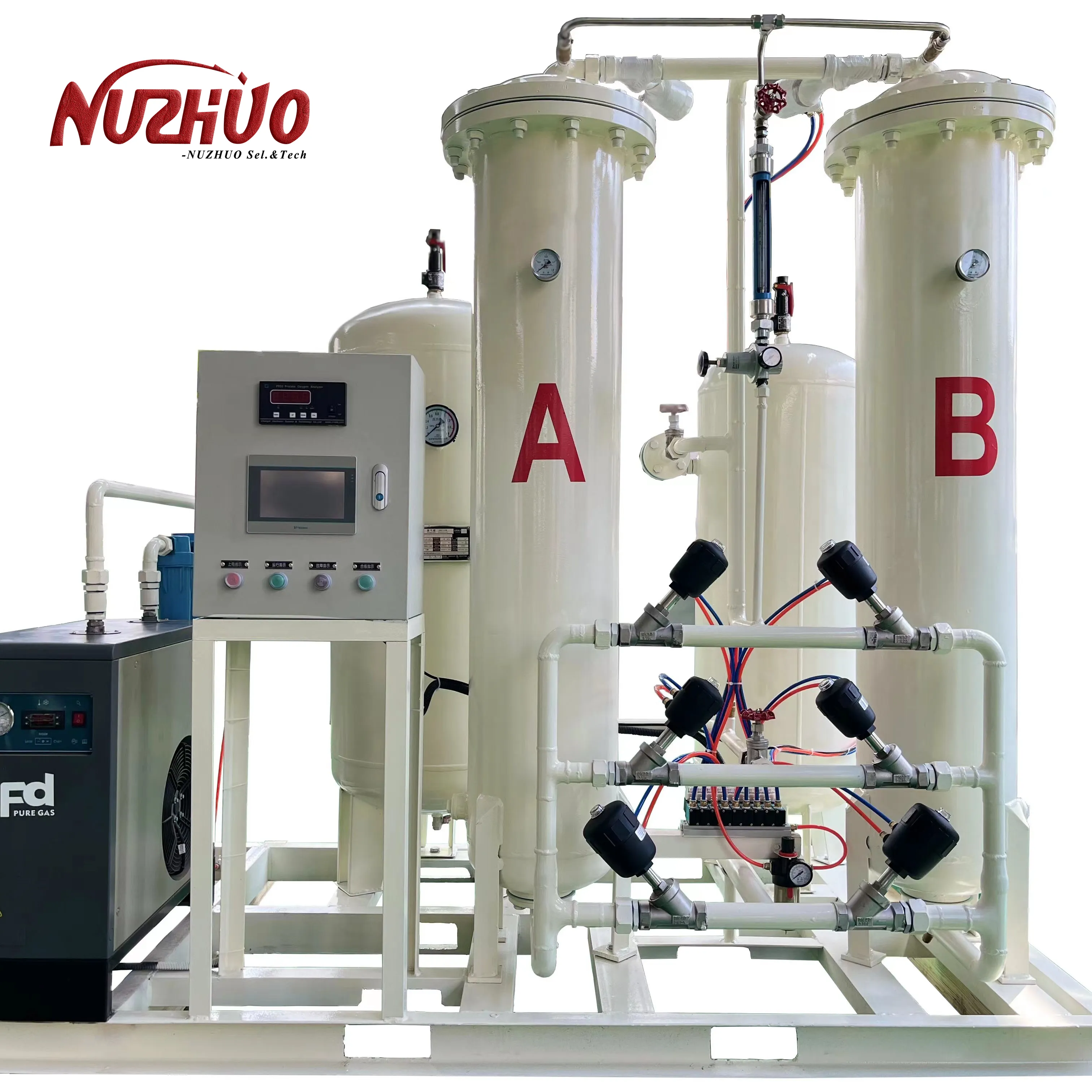 NUZHUO चिकित्सा और औद्योगिक ऑक्सीजन उत्पादन मशीन O2 सिलेंडर भरने की मशीन ऑक्सीजन संयंत्र