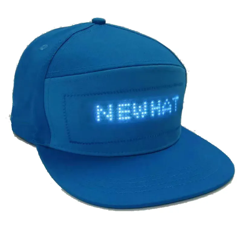 Hats With LED Lights Party Scrolling Message Festivals Events Cool Hat Custom LED Display Hat Programmable LED Cap