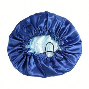 Gorros de Dormir para Mujer, Grandes, de Doble Capa, Ajustables, con Cordón, Gorros de Satén con Logotipo Personalizado, Regalos - Product Image 4
