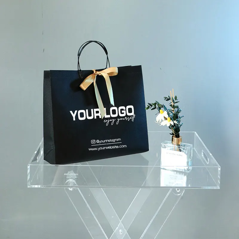 Tùy Chỉnh In Khuyến Mại Tái Sử Dụng Pp Nonwoven Tote Shopping Bag Thân Thiện Với Môi Trường Không Dệt Túi Vải Với Logo