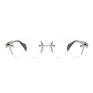 <span class=keywords><strong>Gafas</strong></span> <span class=keywords><strong>de</strong></span> Lectura con Protección Anti <span class=keywords><strong>Luz</strong></span> <span class=keywords><strong>Azul</strong></span> para Mujer, Montura Metálica sin Aro, Estilo Vintage Cuadrado, con Recubrimiento HMC, Visión Única - Product Image 6