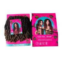 Vente chaude : Tresses Passion Twist de 10 pouces, cheveux synthétiques pour tressage au crochet, extensions de tresses Spring Twist