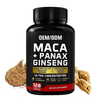 Capsules Maca Plus avec Cordyceps et Ginseng, Complément Alimentaire Herbal pour la Puissance et l'Endurance Masculine, PANAX GINSENG