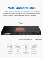Kotak Distributor Video Audio 1 dalam 8 luar 3D, Splitter OEM kecepatan tinggi 4K * 2K 3D untuk Xbox, PS4 PS3, TV HDTV