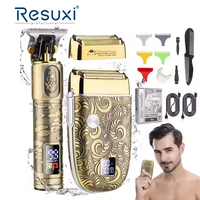 Set Pemangkas Rambut Profesional Resuxi 962 T Blade, Trimmer Rambut Elektrik, Pencukur Jenggot Tanpa Kabel, Perlengkapan Perawatan Pria