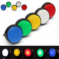 Bouton poussoir d'arcade éclairé par LED 12V 60mm NO NC pour panneau de commande de machine de jeu, fabricant OEM