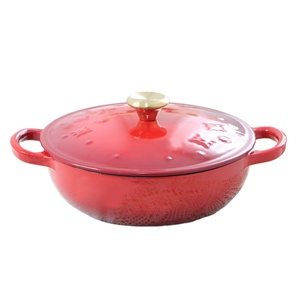 Casserole <span class=keywords><strong>en</strong></span> <span class=keywords><strong>fonte</strong></span> émaillée à double poignée, nouvelle marmite de cuisine pour la maison avec fond antiadhésif pour cuisinière à gaz et à induction, soupe, ragoût - Product Image 1