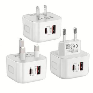 Super Fast Charging 20W PD Charger <b>Type</b> <b>c</b> +QC3.0 USB Mobile Phone <b>Adapter</b> US EU UK <b>Plug</b> - Product Image 1