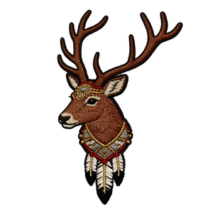 Patch brodé thermocollant cerf 3D, applique en tissu, badge animal pour chapeau, sac, vêtements - Product Image 1