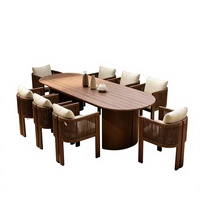 Ensemble de table et chaises de salle à manger d'extérieur en alliage d'aluminium, meubles modernes imperméables pour restaurant, hôtel, villa, patio, jardin
