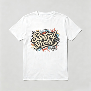 T-shirt décontracté 100 % coton 280 grammes surdimensionné style vintage avec impression DTG Kornit personnalisée motif graffiti et <span class=keywords><strong>texte</strong></span> streetwear - Product Image 1