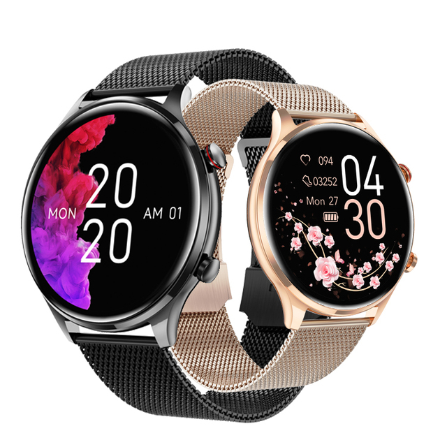 Fashion Ladies Smart Watch 1.32inch BT Call IP67 Waterproof Sleeping Tracking Women Smartwatch for AK50