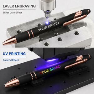 Wholesale Best Selling Rose <b>Gold</b> Metal <b>Pen</b> with Custom logo Stylus Soft Touch Screen Metal Ballpoint <b>Pens</b> Gift Advertising <b>Pen</b> - Product Image 3