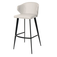 Tabouret de bar moderne et minimaliste en bambou, chaise haute pour usage domestique, chaise de table d'îlot, mobilier de bar design minimaliste de style italien