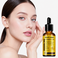 Sérum Huile de Vitamine E Personnalisé OEM ODM Marque Privée Naturel à Absorption Rapide Hydratant Éclaircissant pour Peau, Cheveux et Ongles