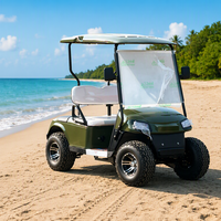 Voiturette de golf électrique tout-terrain 4x4 biplace à grande garde au sol, vitesse maximale 30-50 km/h, autonomie 90 km, pour aéroports et zones industrielles
