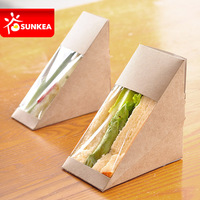 Sunkea jetable restauration boîte papier sandwich wedge