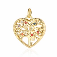 Accessoires de bijoux personnalisés antirouille plaqué or cuivre CZ réglage coeur étoile mignon animal breloques pour bricolage femmes collier bracelet