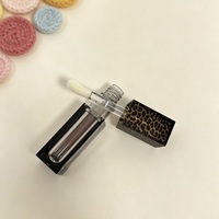 Contenants carrés en plastique de 6 ml pour huile à lèvres et gloss, avec grand applicateur, impression 3D, marque privée