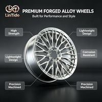 Jantes en aluminium forgé 6061-T6, forme en V fine, multi-rayons, entièrement polies, PCD ET personnalisé, jantes de voiture pour passagers
