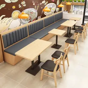 Moderno estilo de lazer cozinha ferro madeira compensada comercial café mobiliário moderno restaurante fast food mesas de jantar e cadeiras
