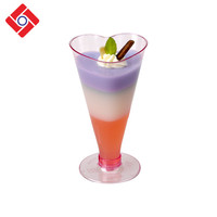 Tasses claires de dessert de vin de gobelet potable en forme de coeur de partie jetable