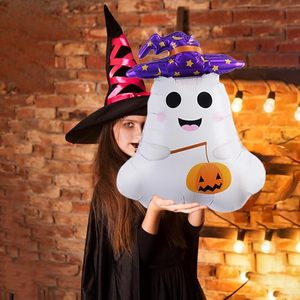 Globo de Aluminio Metálico con Diseño de Fantasma de Halloween con Sombrero de Bruja, Globo de Fiesta para Niños, Decoración para el Día de los Muertos - Product Image 3