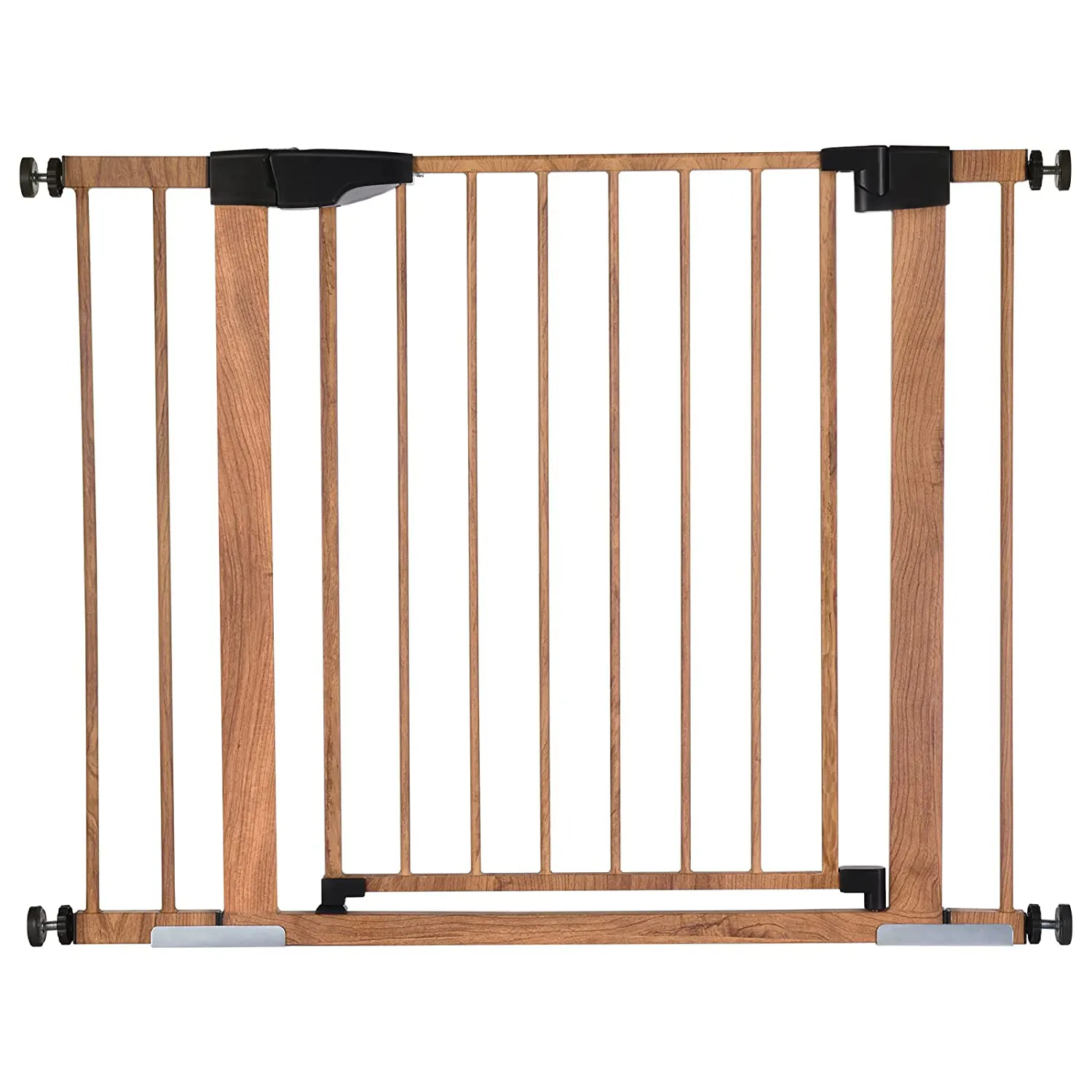 Металлические белые детские ворота 26-40 дюймов и детские ворота 29-40 дюймов с деревянным узором, без сверления, не требуются инструменты, с защитной стенкой