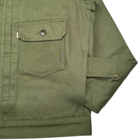 Ensemble deux pièces pour homme, veste en denim brut japonais, tenues en denim brut vert, veste en denim brut selvedge, costume, fabricants de jeans sur mesure