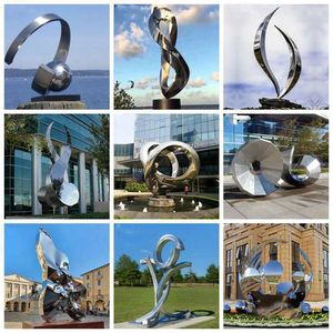 Sculpture en boule d'acier inoxydable <span class=keywords><strong>de</strong></span> paysage extérieur personnalisé - Product Image 6