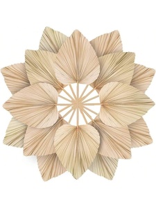 พัดใบไผ่เวียดนาม ทำจากหญ้าธรรมชาติ เป็นมิตรกับสิ่งแวดล้อม รูปทรงวงรี ทำด้วยมือ ตกแต่งงานแต่งงานและเป็นของขวัญทันสมัย ปรับแต่งขนาดได้ - Product Image 4