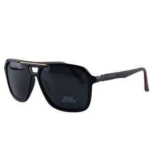 แว่นกันแดดนักบินวินเทจสำหรับผู้ชายแว่นตาขี่มอเตอร์ไซค์สไตล์พังก์กรอบสี่เหลี่ยมสะพานสองชั้นแบบย้อนยุค - Product Image 2