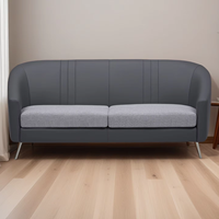Ensemble de canapés modulaires de salon de luxe contemporain en cuir véritable personnalisable de haute qualité