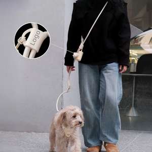 Correa de Perro Multifuncional 4 en 1 de Lujo Ecológica Premium, Ajustable, con Logotipo Personalizable, para Llevar en la Mano o Cruzada, para Perros - Product Image 1