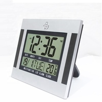 Große Jumbo LCD Elektrische Zeitgenössische Digitale Wanduhr mit Temperaturmessung Kalender Wecker Hängedesign