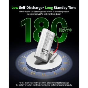 สำหรับ BT162342 ebl/BT262342 2.4V 1000mAh แบตเตอรี่ Ni-MH ใช้ได้ BT183342 \/BT283342 BT166342 \/ BT266342 VTech CS6419 CS6114 - Product Image 3