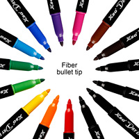 Lot de 15 marqueurs pour tableau blanc transfrontalier avec écriture fluide et lisse, assortiment 4 couleurs + 3 marqueurs noirs, modèle X-2018, emballé