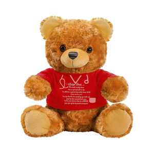 Dressed Teddy Bear Plushies <strong>Red</strong> Shirt Kids <strong>Adults</strong> Party Room Decor Gifts 10 Inch Cute Kawaii Plush <strong>Custom</strong> Stuffed Animal <strong>Toys</strong> - Product Image 1