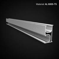 Accessoires solaires, support de montage sur rail solaire en aluminium anodisé haute résistance AL 6005 T5