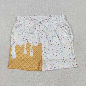 Shorts décontractés pour bébés garçons Longlv Sibling Baby Boys Drip Sprinkles Team, vêtements pour enfants en nylon/coton écologiques - Product Image 4