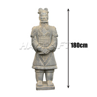 Statues de guerriers en terre cuite chinois de 180 cm, prix de gros moins cher, pour la décoration
