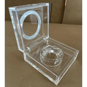 Boîte à montre en acrylique transparente en gros pour usine, avec logo personnalisé, emballage de luxe pour montre, ensemble complet avec manuel d'instructions - Product Image 5