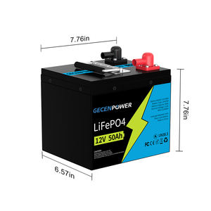 Gecenpower 12V 50Ah LiFePO4 Derin Deşarj Aküsü 3 Yıl Garantili Prizmatik Tasarım 1C Deşarj Oranı Güneş Enerjisi Depolaması için - Product Image 1