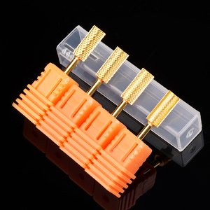 Factory Wholesale Classic Tungsten Carbide Nail Drill <strong>Bits</strong> Small Gold-Coated Barrel <strong>Bits</strong> For Hard Nail Polish Removal - Product Image 6