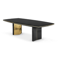 Ensemble table et chaises de salle à manger Luxe moderne en marbre pour 8 personnes 12 personnes rectangulaire longue salle à manger