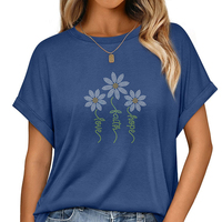 Foi personnalisable avec fleur bling strass fer à transfert de chaleur pour t-shirts