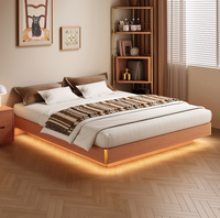 Tempat Tidur Kayu Solid Gantung, Tempat Tidur Tekanan Udara, Tempat Tidur Double, Apartemen Ukuran Kecil