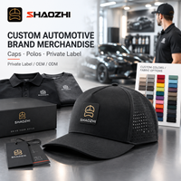 Casquette de réparation automobile personnalisée à 5 panneaux, performance, avec cordon, perforations laser, respirante, résistante à l'eau, patch PVC, logo mécanicien